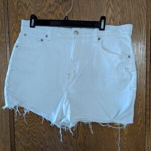 Women's Size 12/31 High Rise White Denim GAP short - 4" Inseam